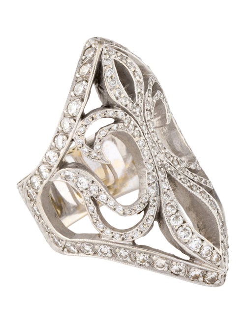 Loree Rodkin 18K 1.61ctw Diamond Fleur de Lis Ring