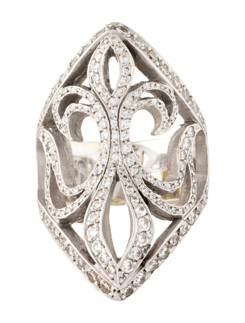 Loree Rodkin 18K 1.61ctw Diamond Fleur de Lis Ring