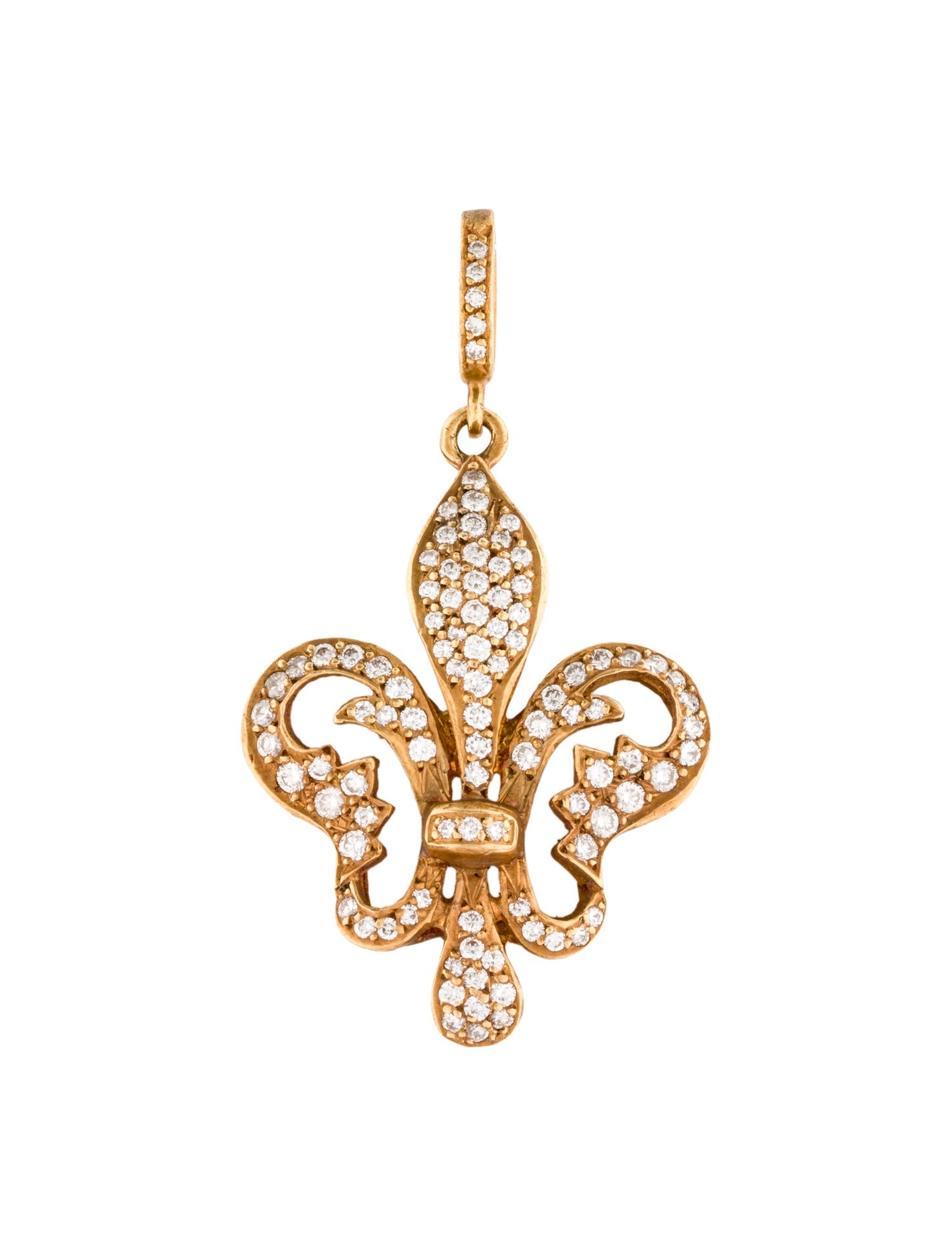 Loree Rodkin 18K Diamond Fleur de Lis Pendant