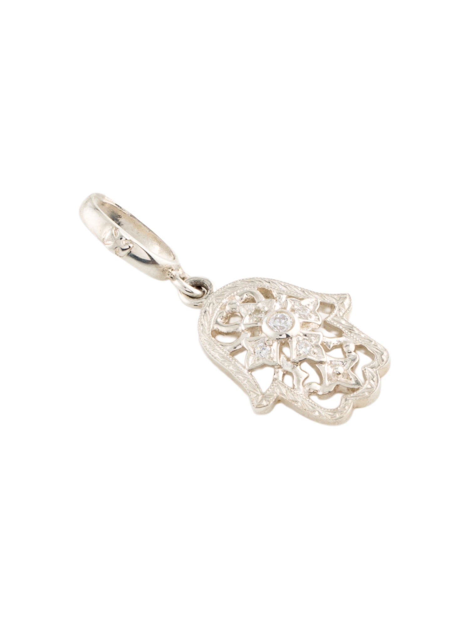 Loree Rodkin Cubic Zirconia Hamsa Pendant