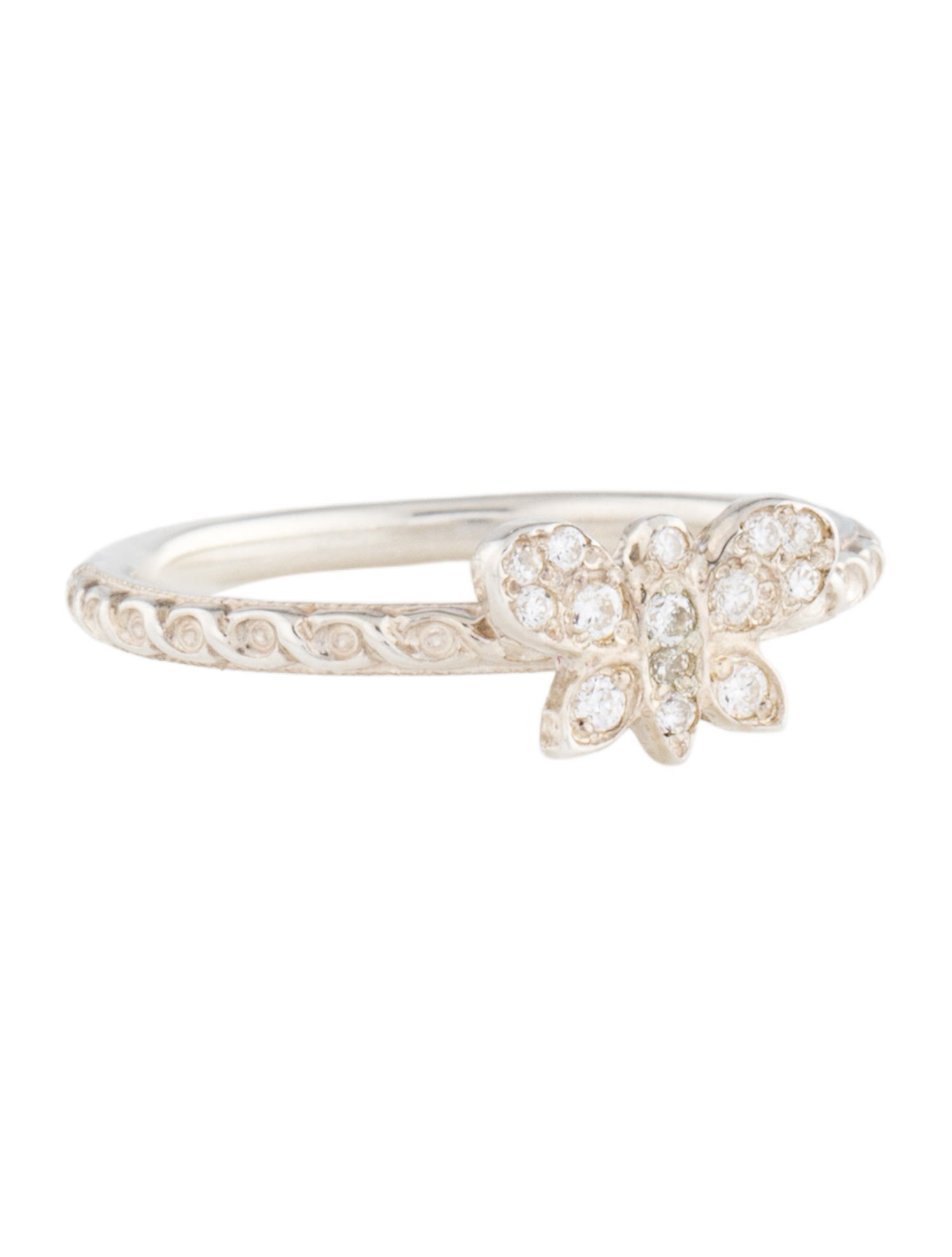 Loree Rodkin Cubic Zirconia Butterfly Cocktail Ring