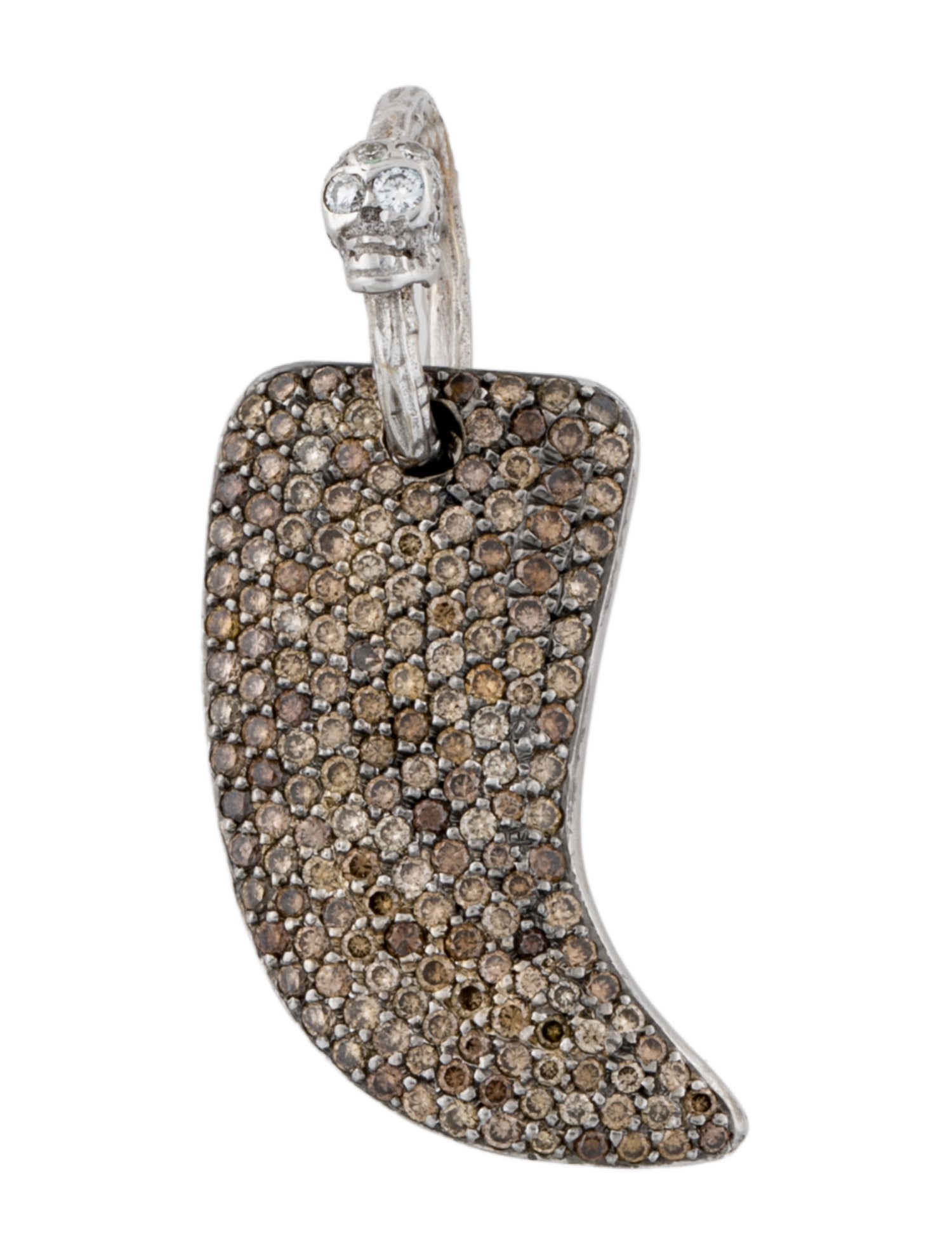 Loree Rodkin 18K 1.89ctw Diamond Tooth Pendant