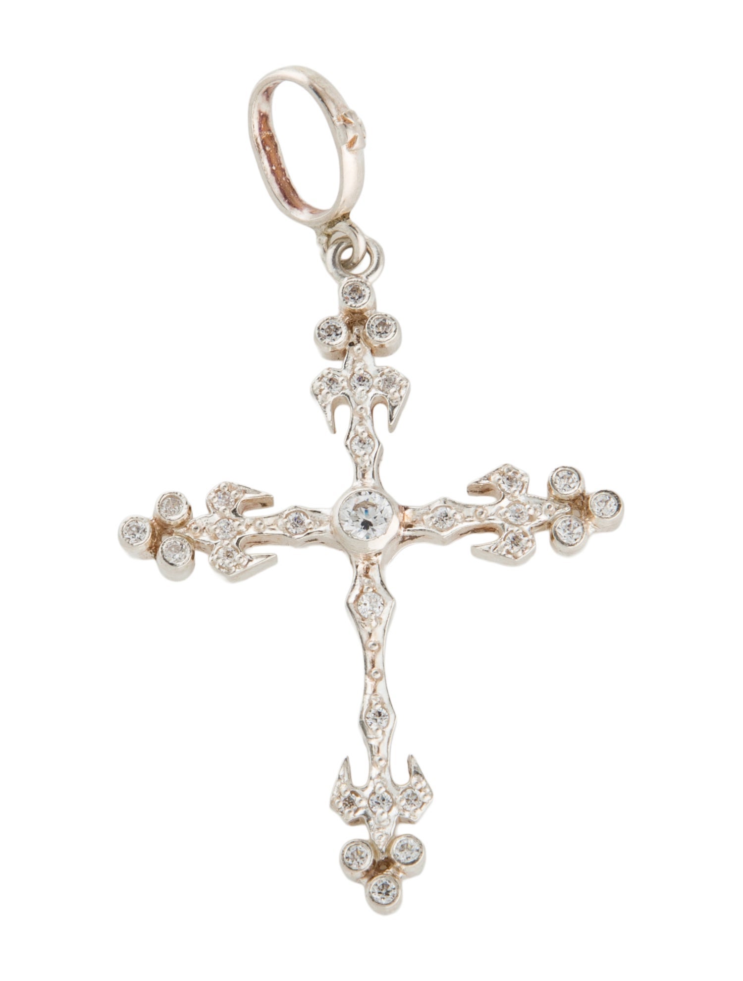 Loree Rodkin Cubic Zirconia Cross Pendant