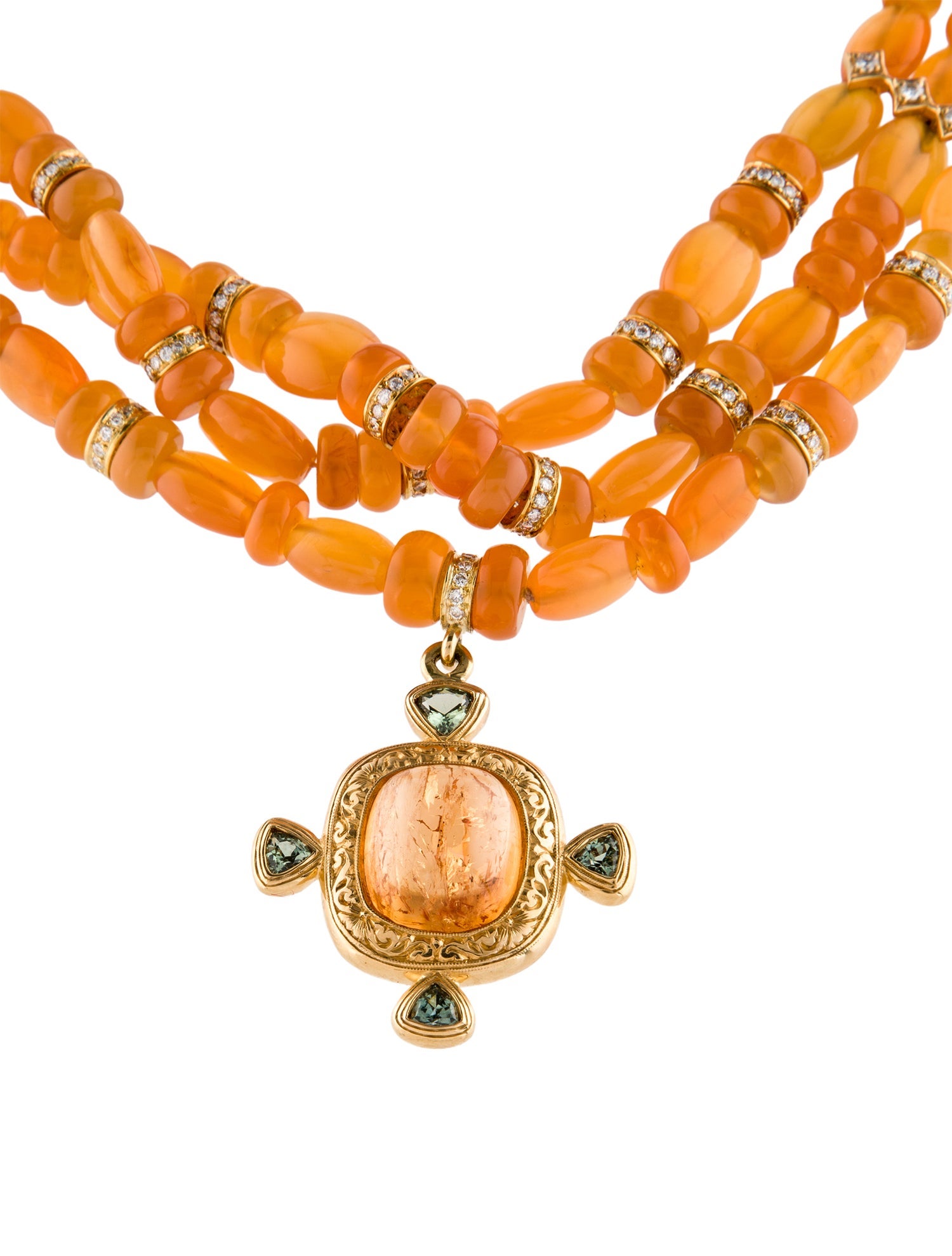 Loree Rodkin 18K Multistone & Diamond Multistrand Necklace