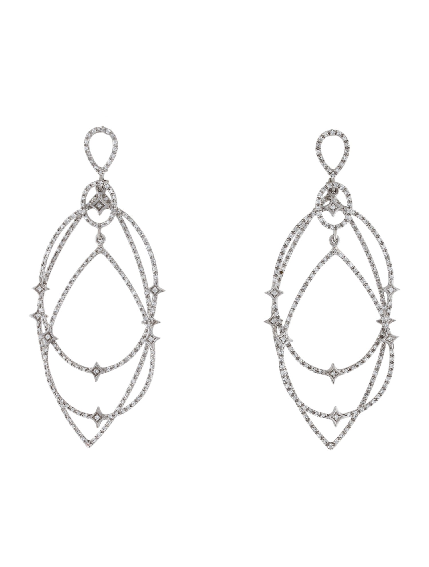 Loree Rodkin 18K 1.70ctw Diamond Michelle Chandelier Earrings