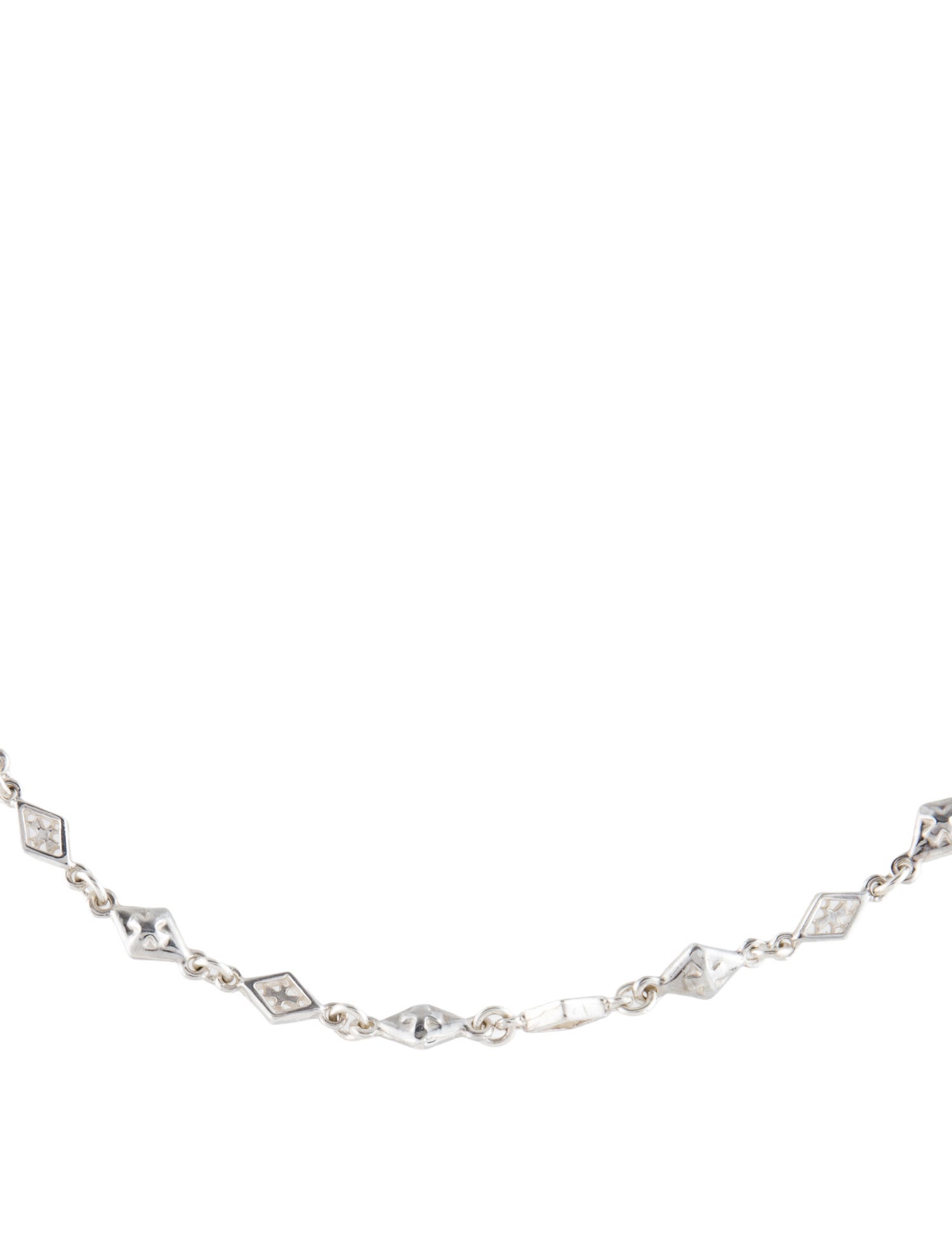 Loree Rodkin Mixed Open & Closed Diamond Cross Link Chain