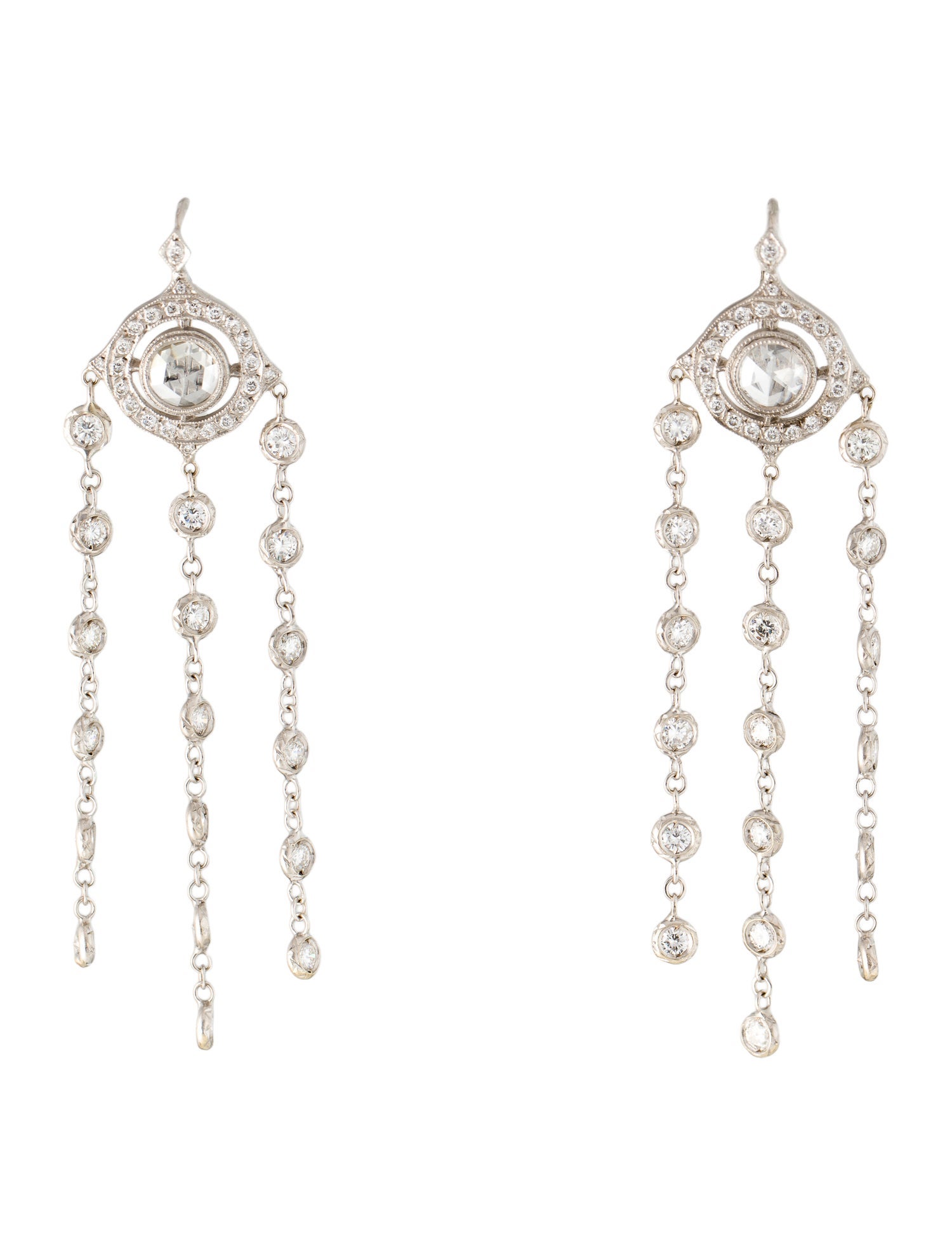 Loree Rodkin 18K 3.20ctw Diamond Christina Drop Earrings