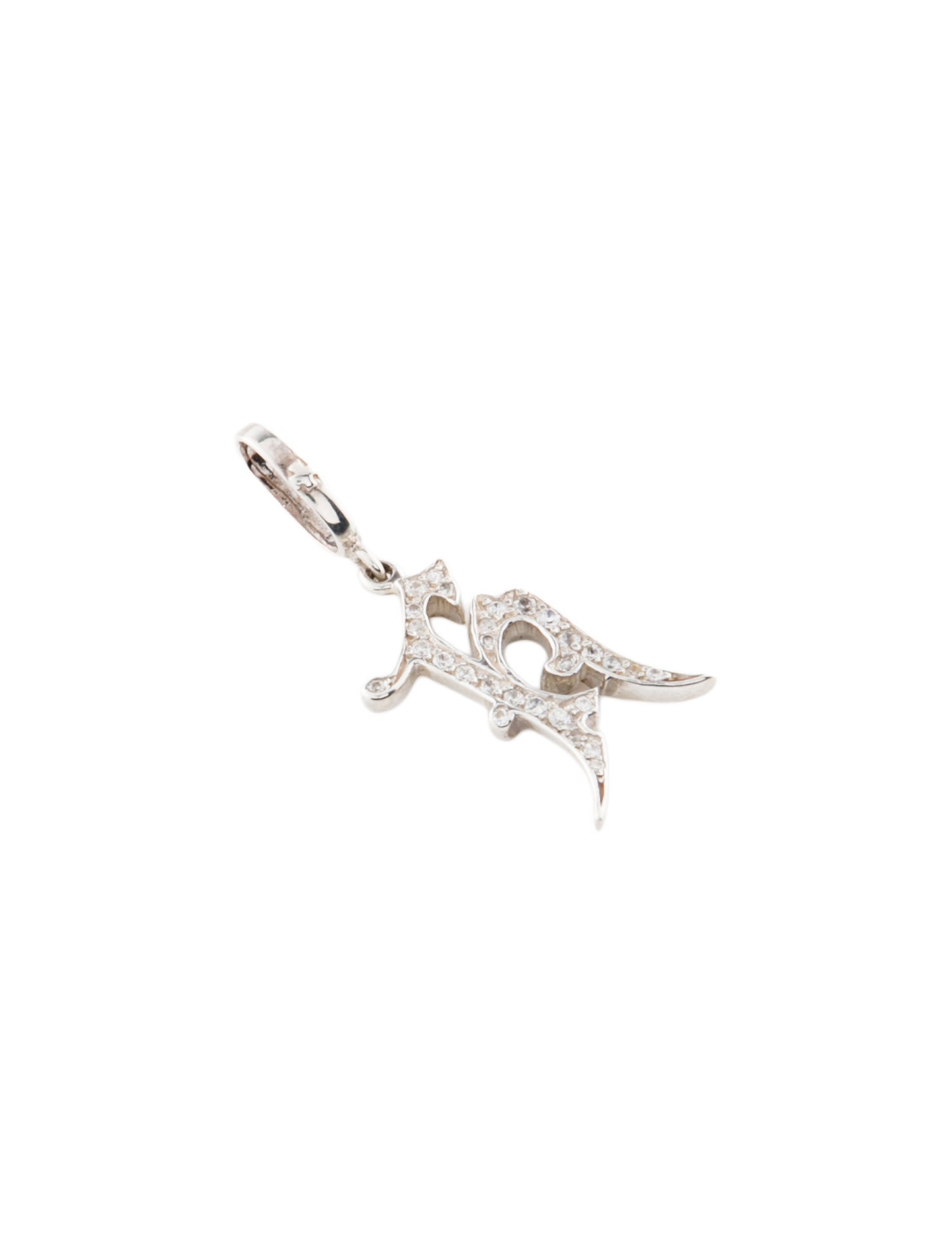 Loree Rodkin Cubic Zirconia Medieval 'H' Pendant