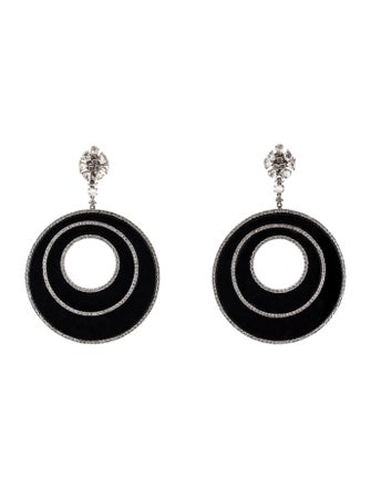 Lorraine Schwartz 18K Dyed Jadeite & Diamond Drop Earrings