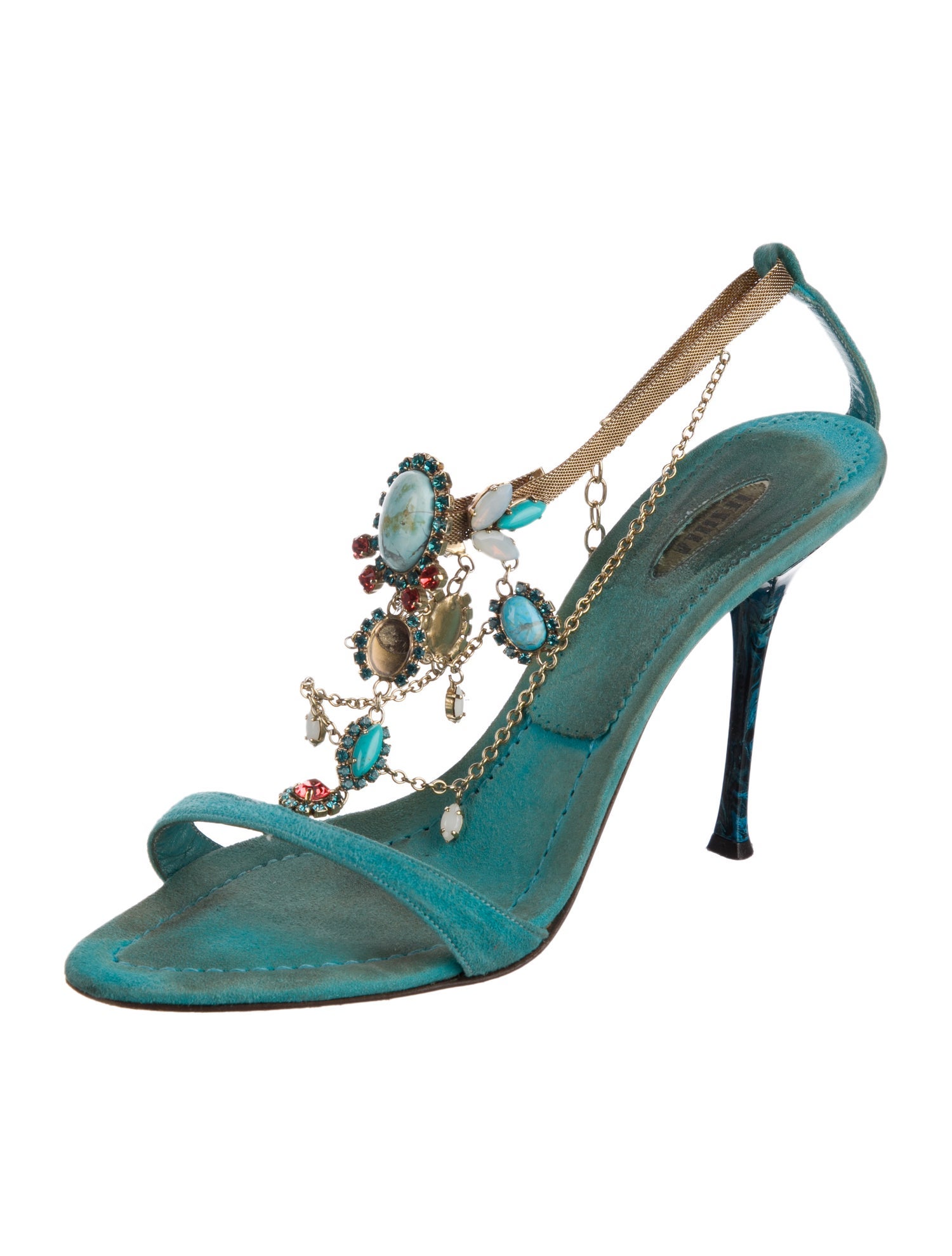 Le Silla Suede Slingback Sandals