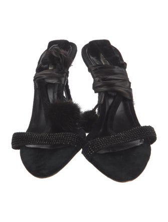 Le Silla Crystal Embellishments T-Strap Sandals