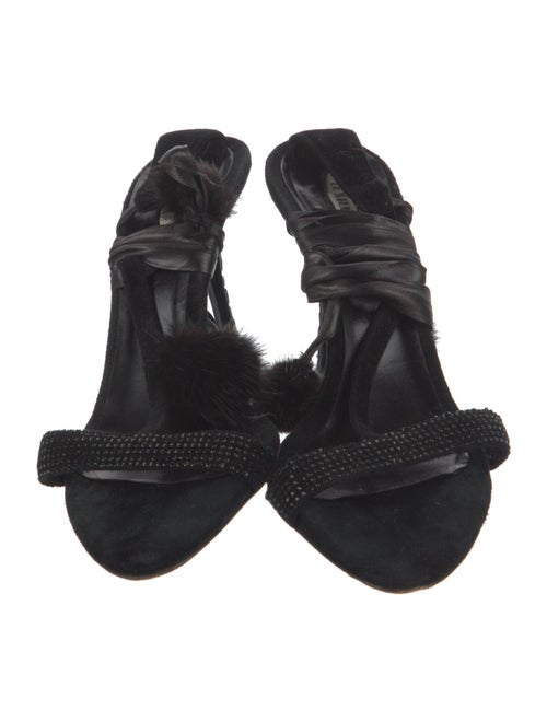 Le Silla Crystal Embellishments T-Strap Sandals