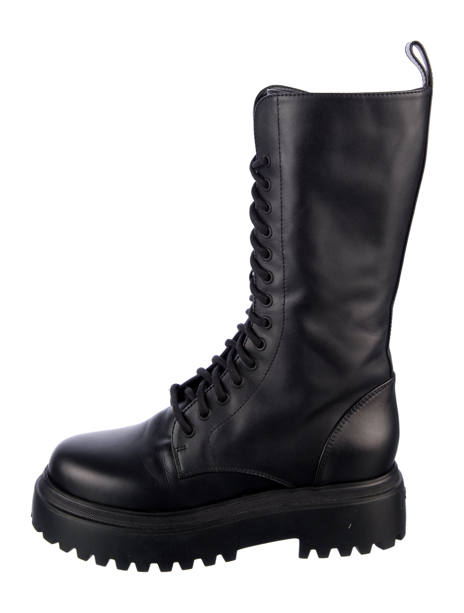 Le Silla Leather Combat Boots