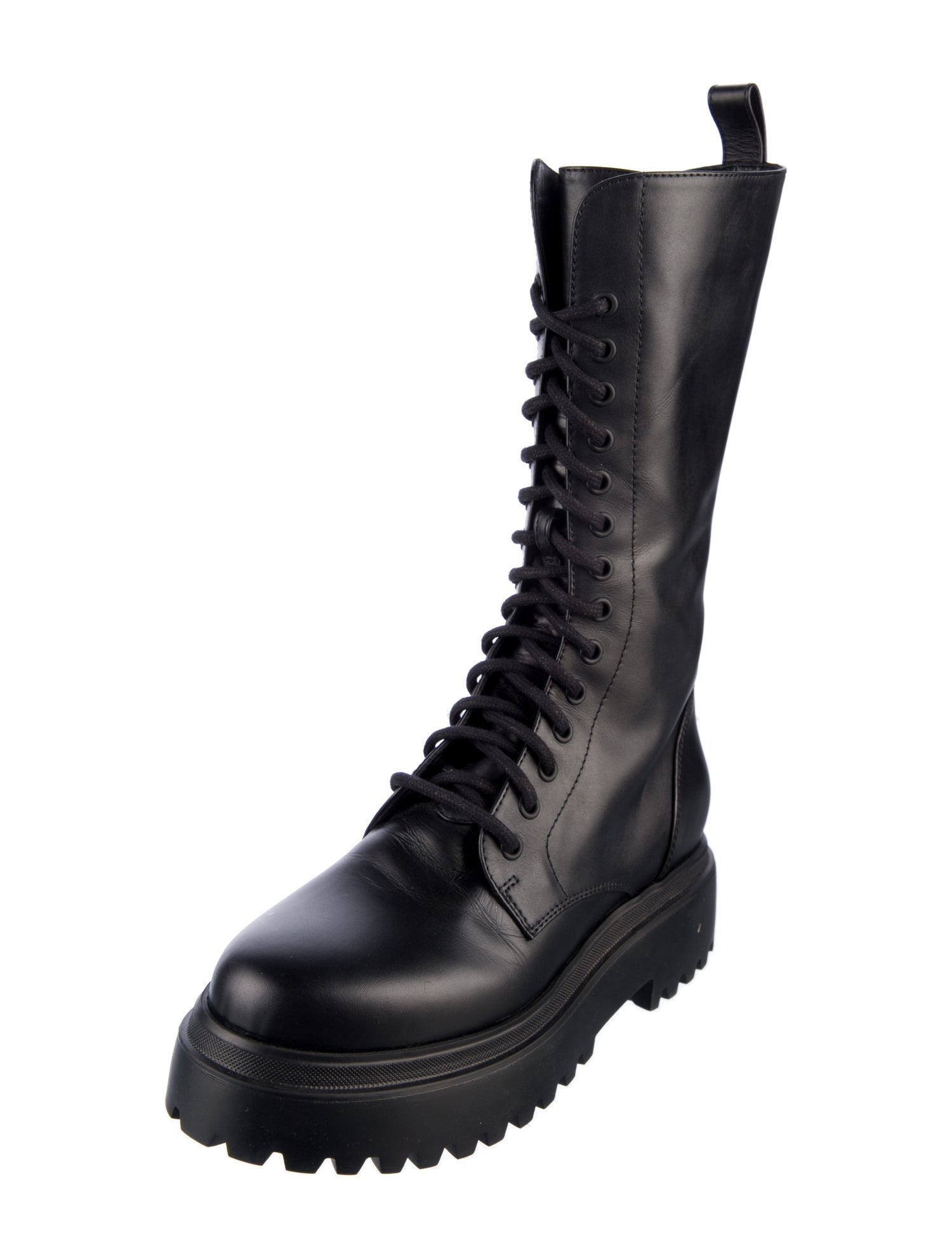 Le Silla Leather Combat Boots