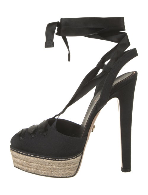 Le Silla Canvas T-Strap Pumps
