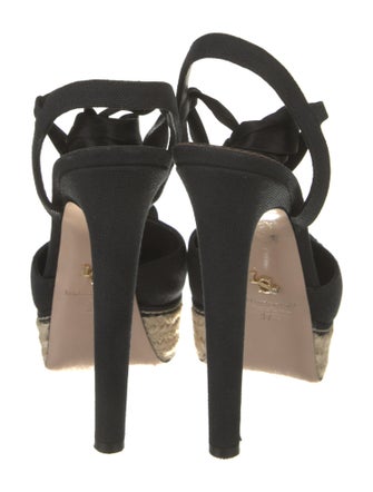 Le Silla Canvas T-Strap Pumps