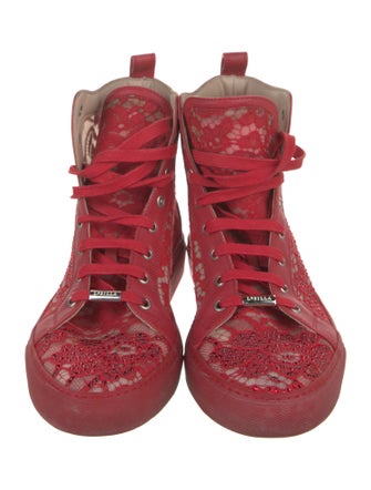 Le Silla Mesh Printed Lace-Up Boots