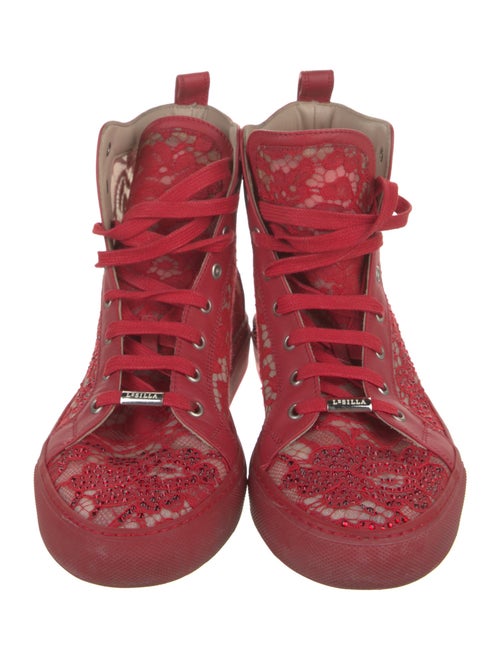 Le Silla Mesh Printed Lace-Up Boots