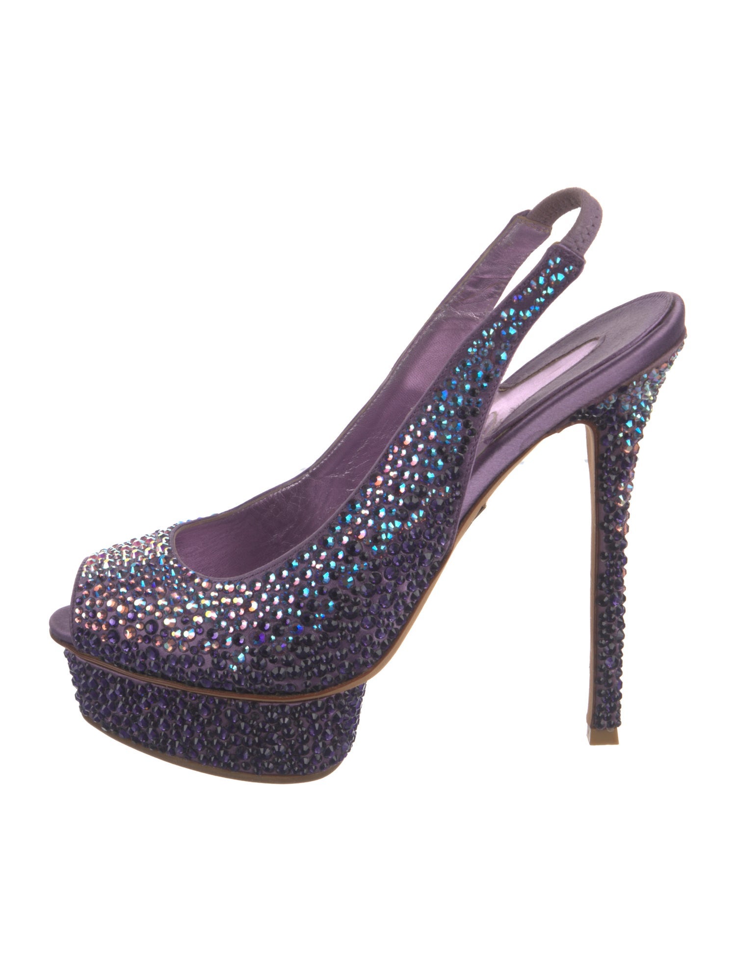 Le Silla Satin Slingback Pumps