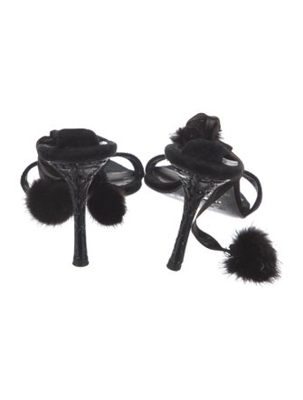 Le Silla Crystal Embellishments T-Strap Sandals