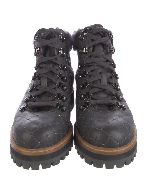 Le Silla Leather Colorblock Pattern Hiking Boots
