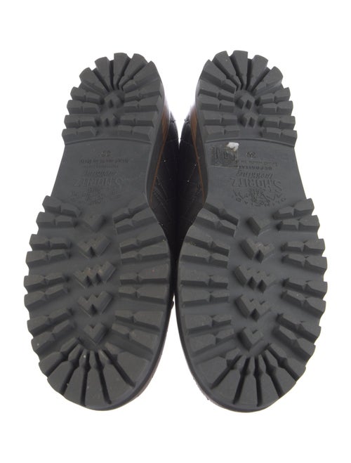 Le Silla Leather Colorblock Pattern Hiking Boots