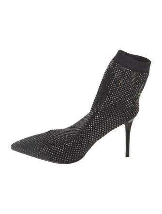 Le Silla Mesh Crystal Embellishments Sock Boots