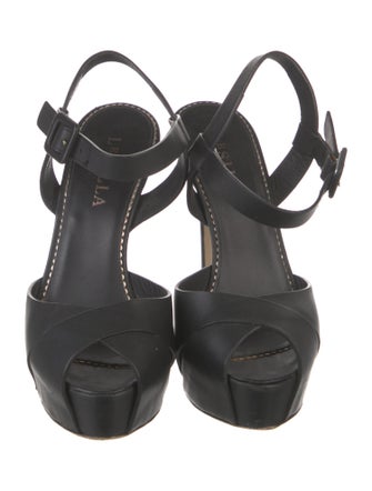 Le Silla Leather Slingback Sandals