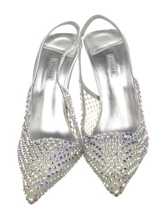 Le Silla Crystal Slingback Pumps