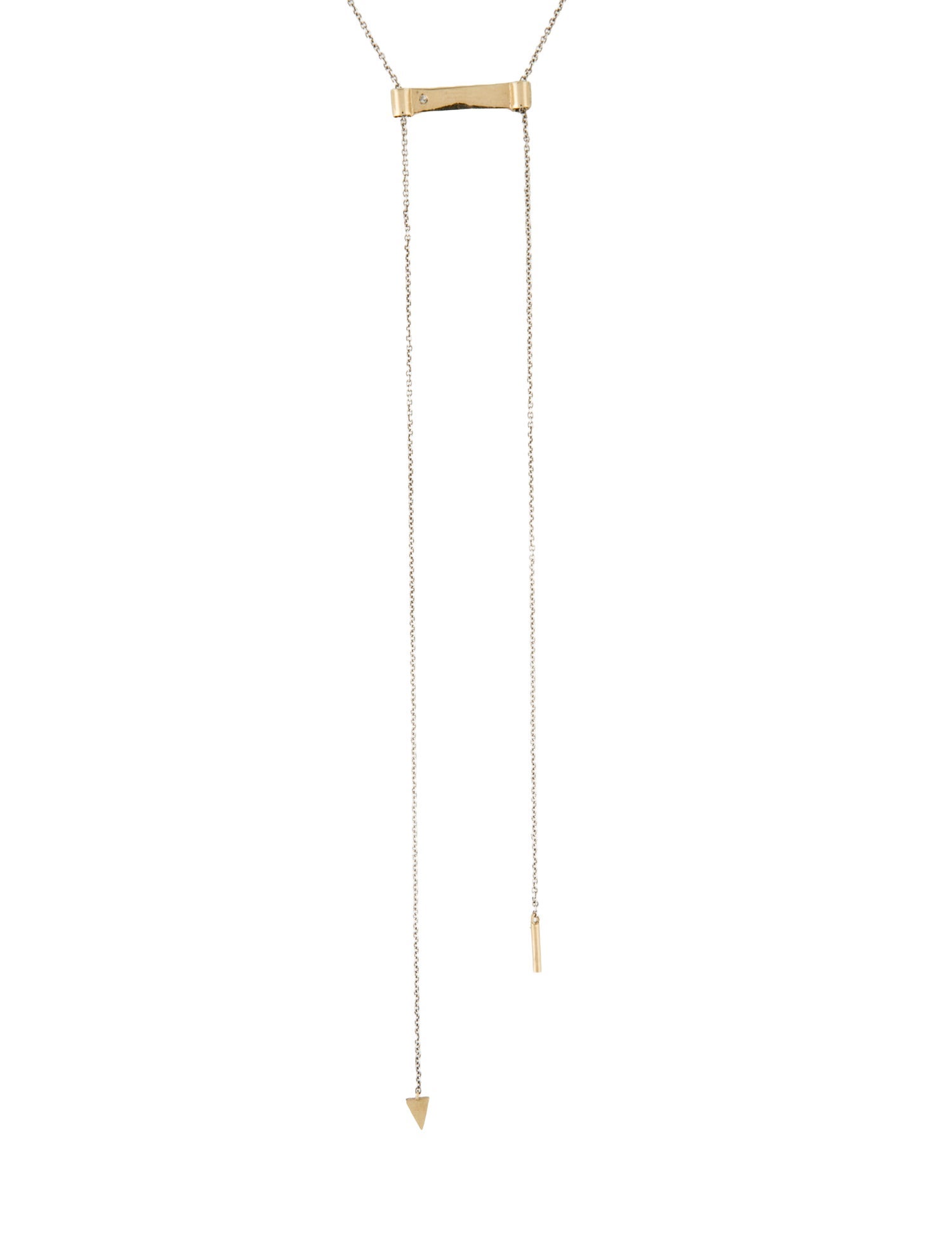 Loren Stewart Two-Tone Diamond Bolo Pendant Necklace