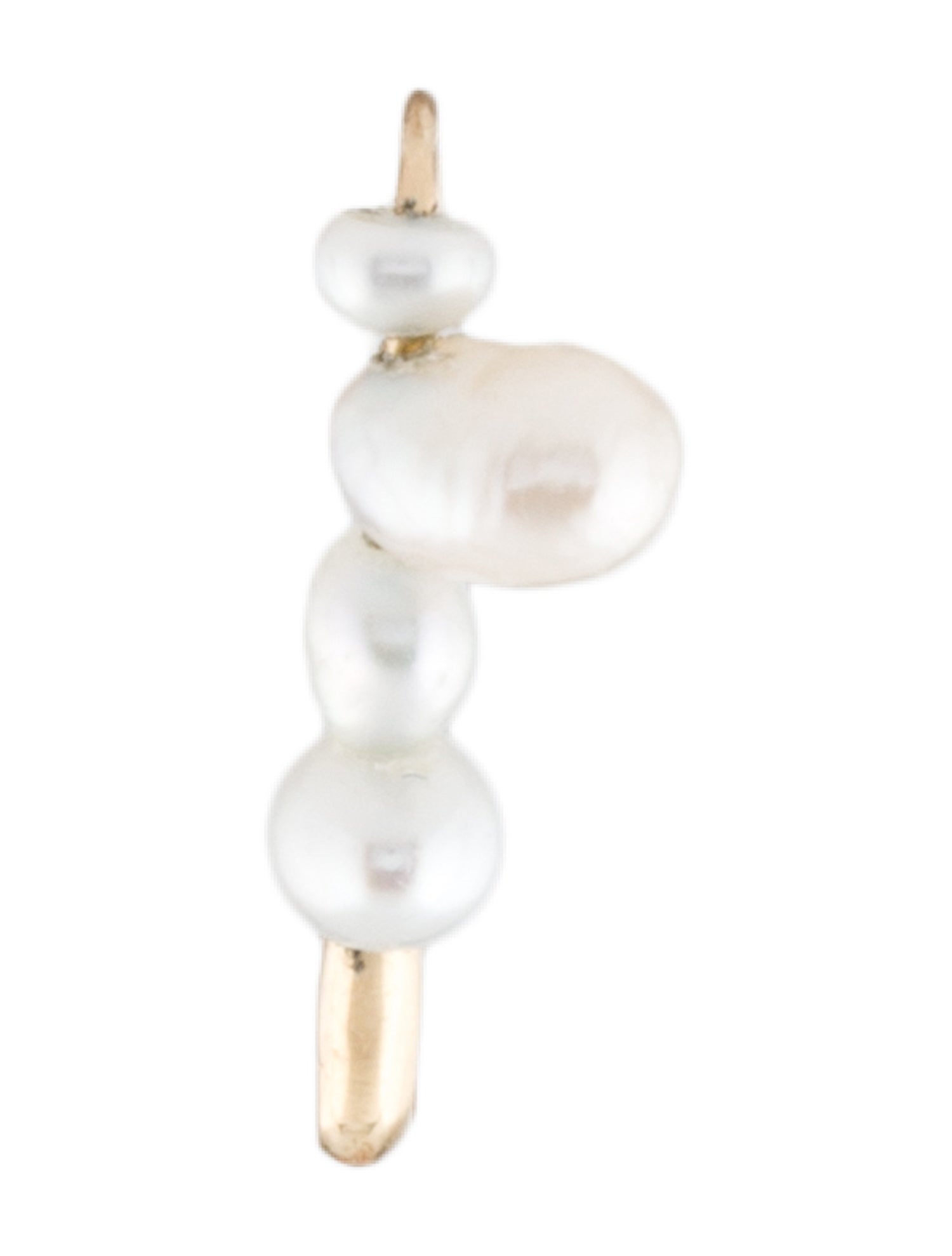 Loren Stewart 14K Pearl Mini Friendship Safety Pin