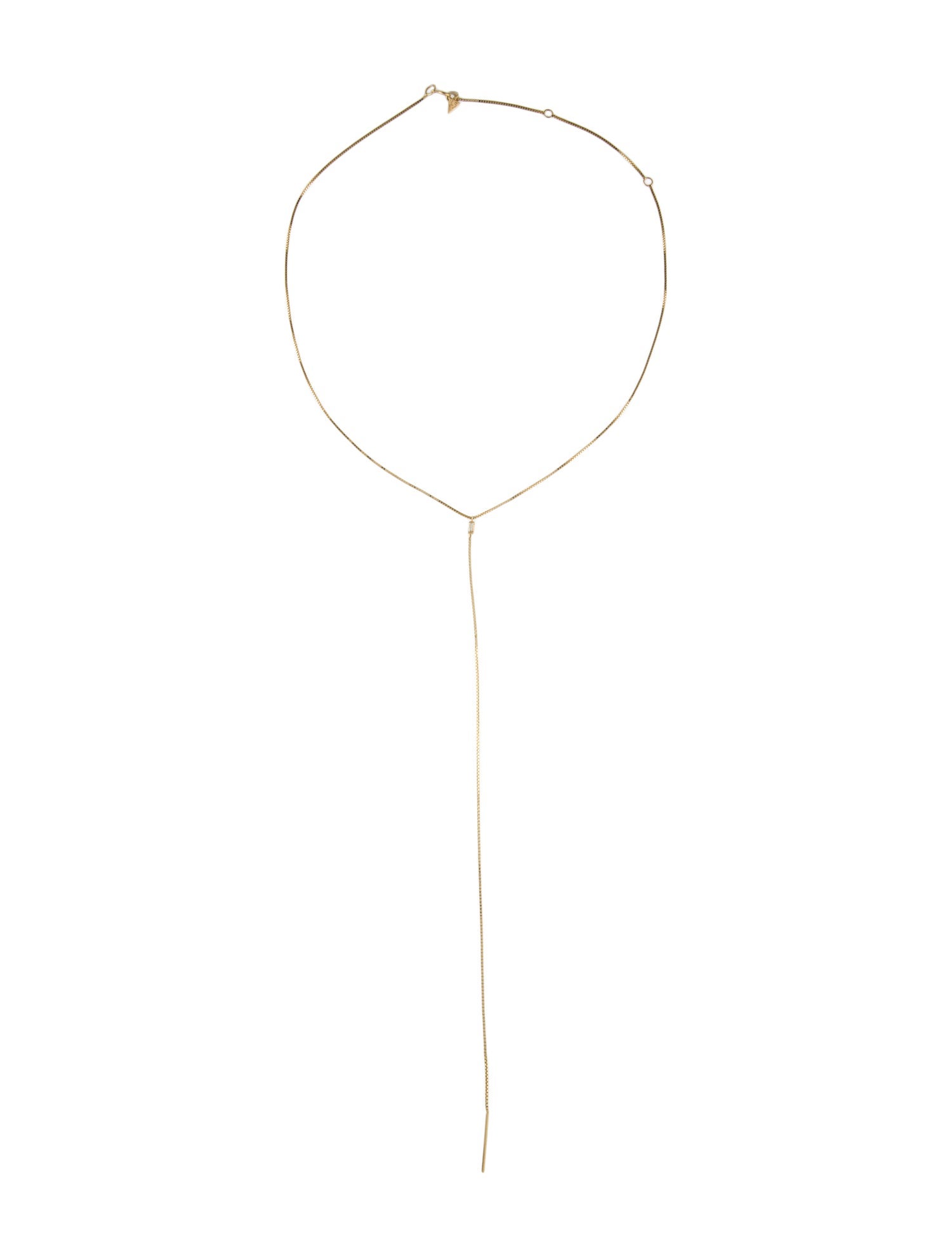 Loren Stewart 14K Diamond Drop Lavalier Necklace