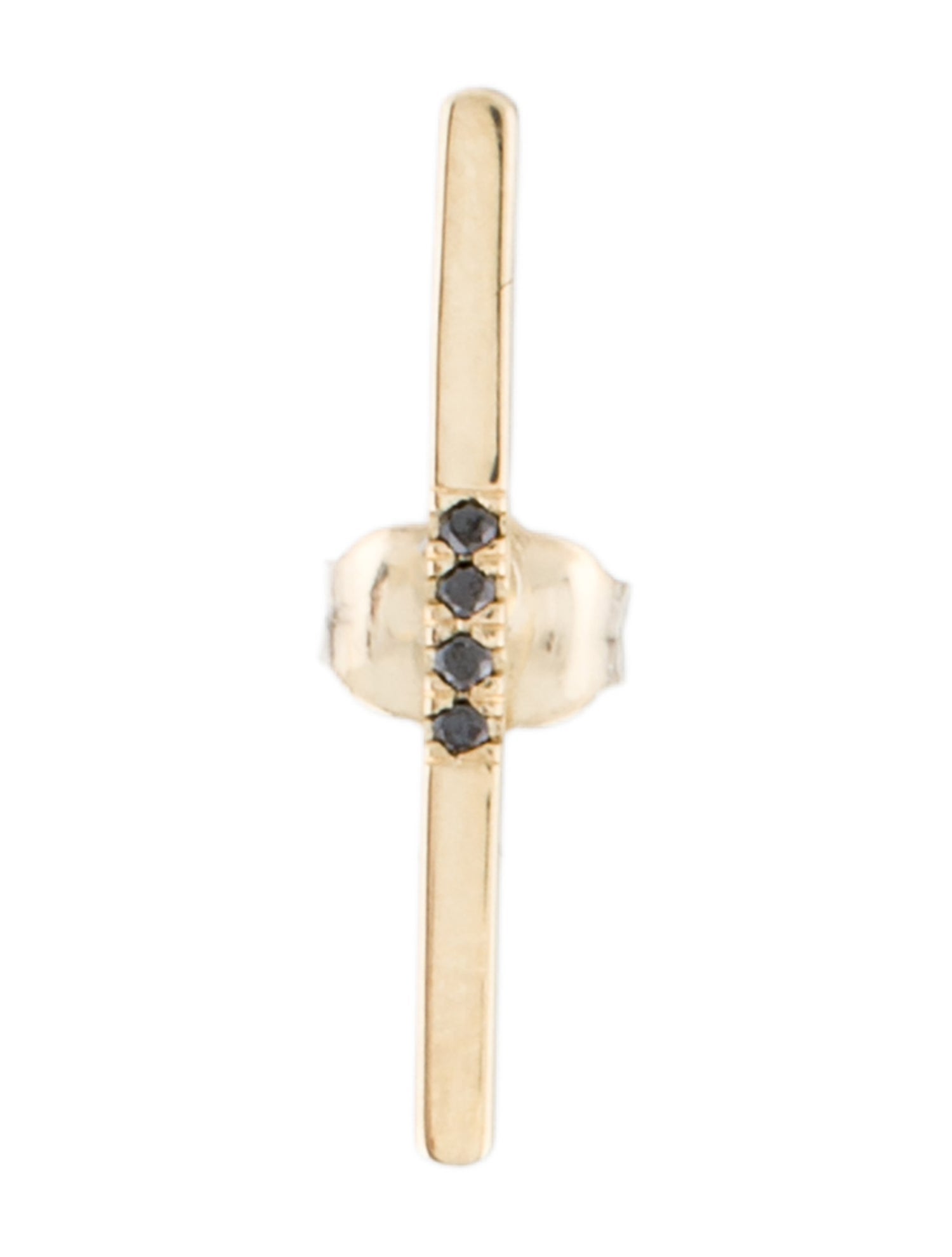 Loren Stewart 14K Diamond Long Rod Single Stud Earring