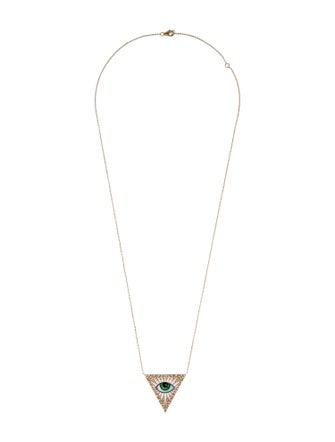 Lito 14K Diamond & Enamel 'Isida Petit Vert' Pendant Necklace
