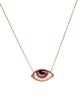 Lito 14K Enamel Petit Rose Pendant Necklace