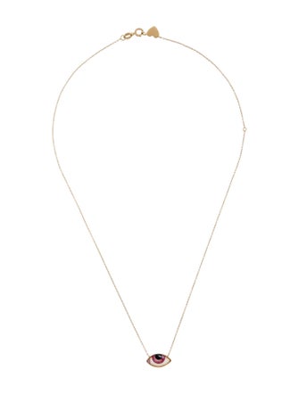 Lito 14K Enamel Petit Rose Pendant Necklace