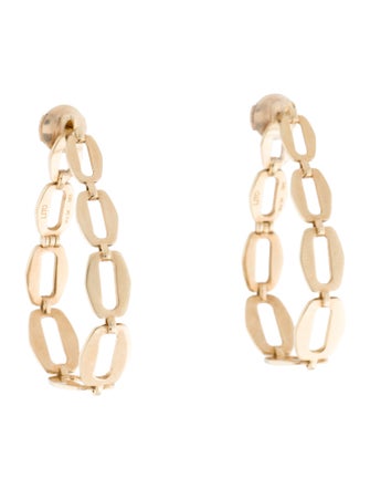 Lito Small Oval Chain Hoop Earrings