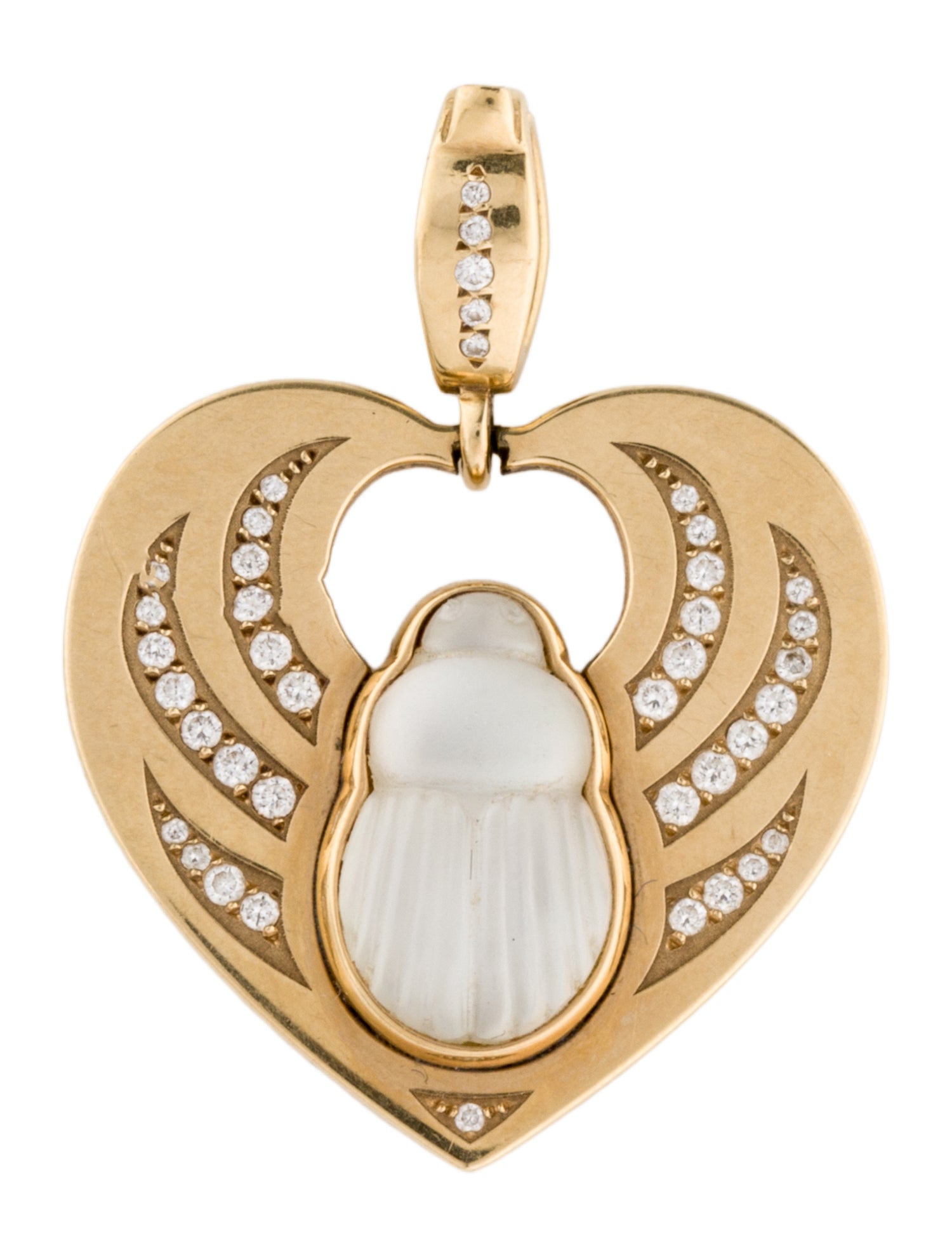 Lito 14K Mother of Pearl & Diamond Small Chiara #haveaheart Pendant