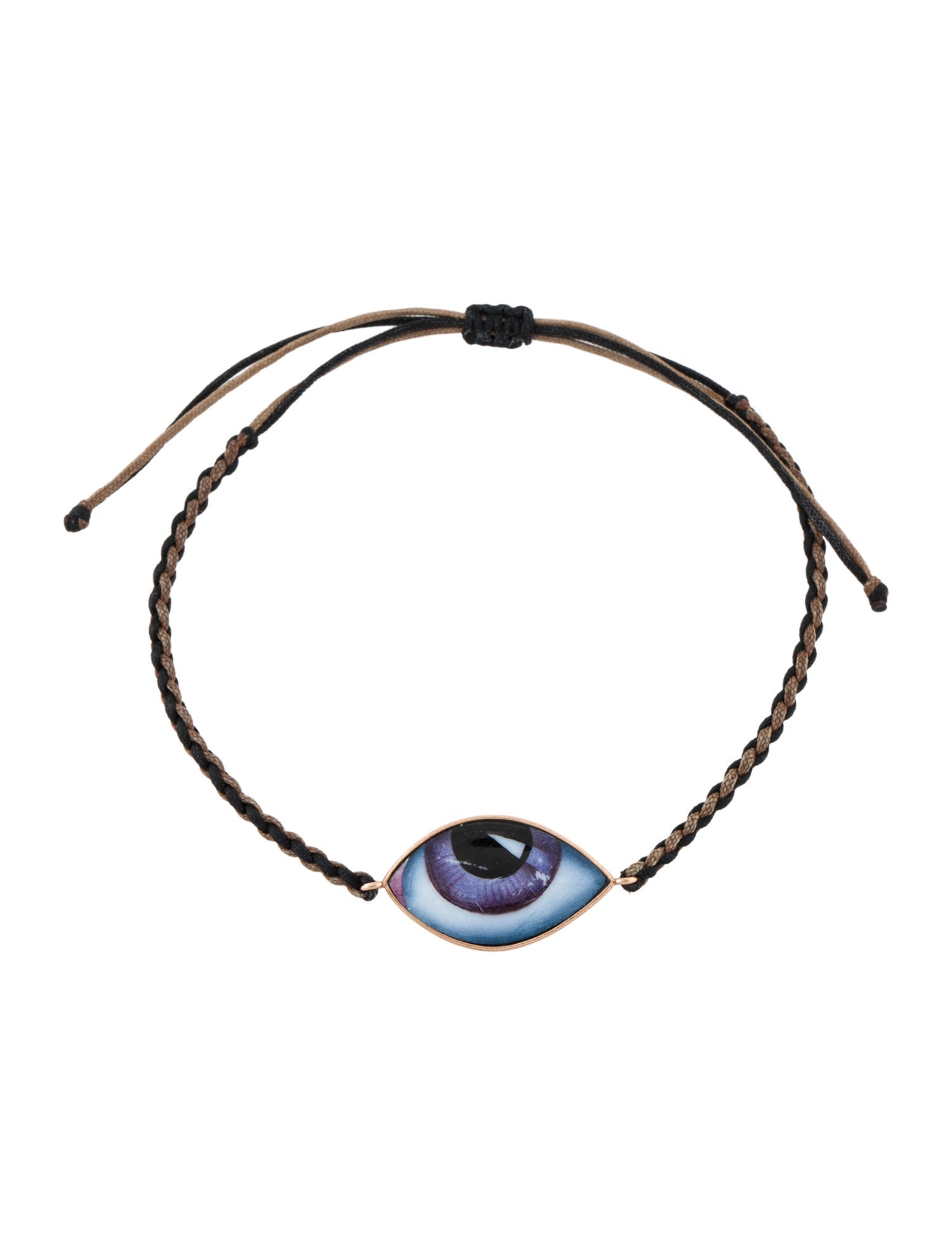 Lito 14K Enamel Grand Bleu Macrame Bracelet