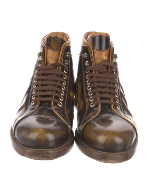 Silvano Lattanzi Leather Tie-Dye Print Sneakers