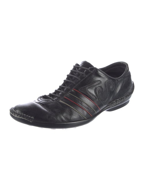 Silvano Lattanzi Patent Leather Printed Sneakers