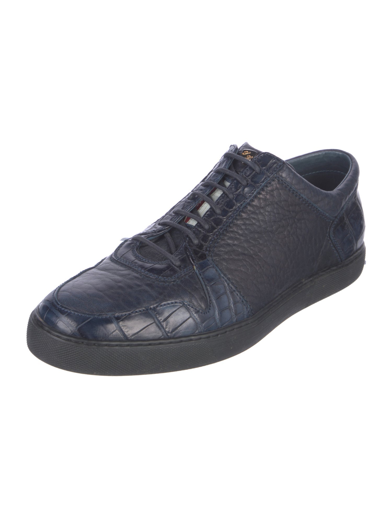 Silvano Lattanzi Embossed Leather Sneakers