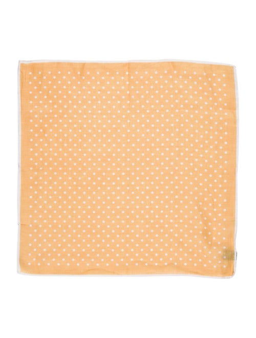 Luciano Barbera Polka Dot Pocket Square yellow