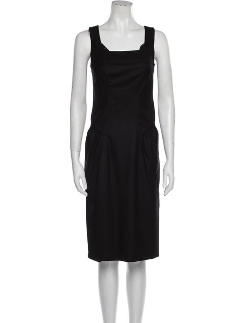 Luciano Barbera Square Neckline Midi Length Dress