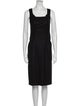 Luciano Barbera Square Neckline Midi Length Dress