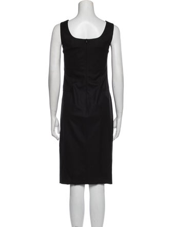 Luciano Barbera Square Neckline Midi Length Dress