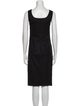 Luciano Barbera Square Neckline Midi Length Dress