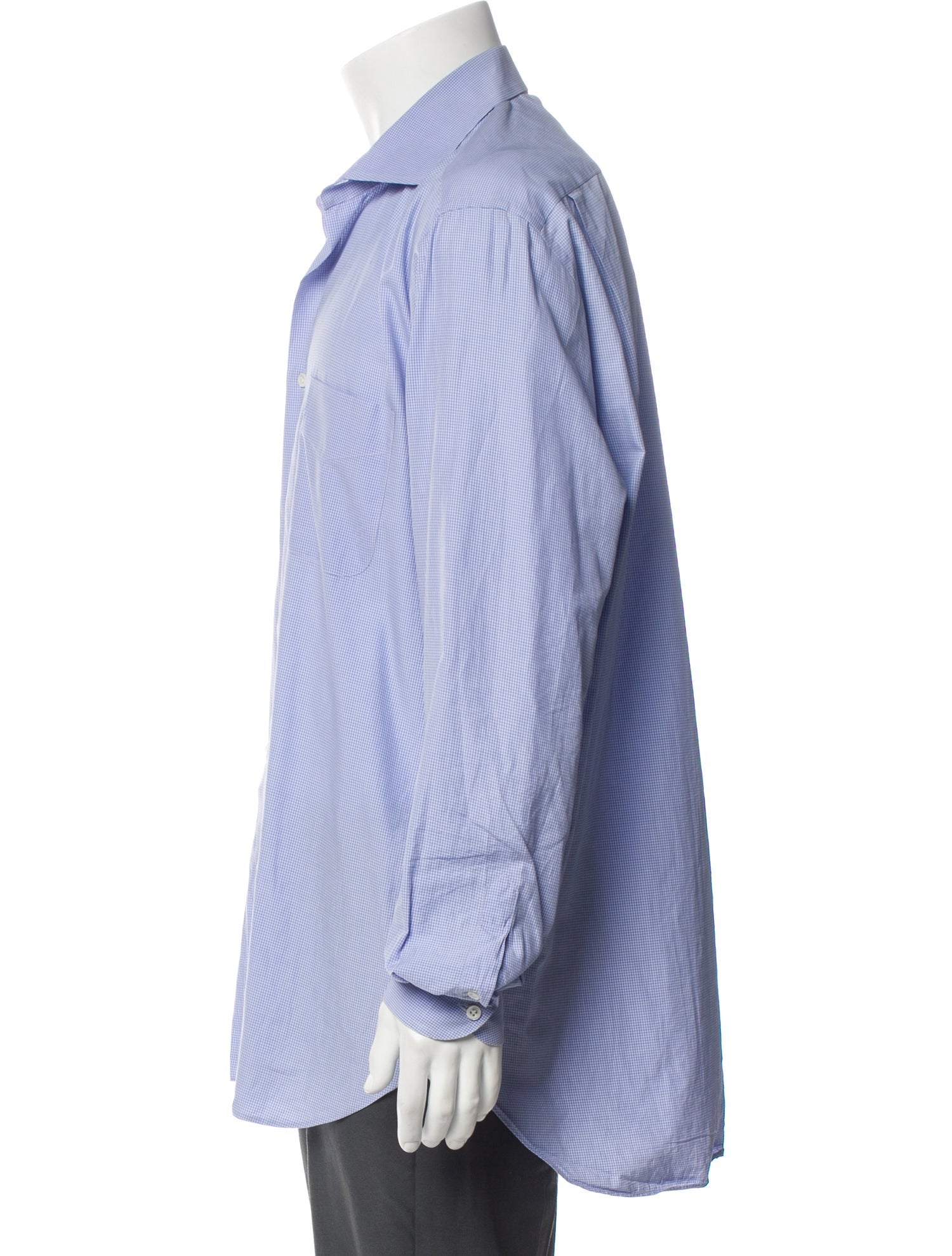 Camicia Pellizzari blu indaco slim-fit in tessuto tecnico con micro-fantasia Pel