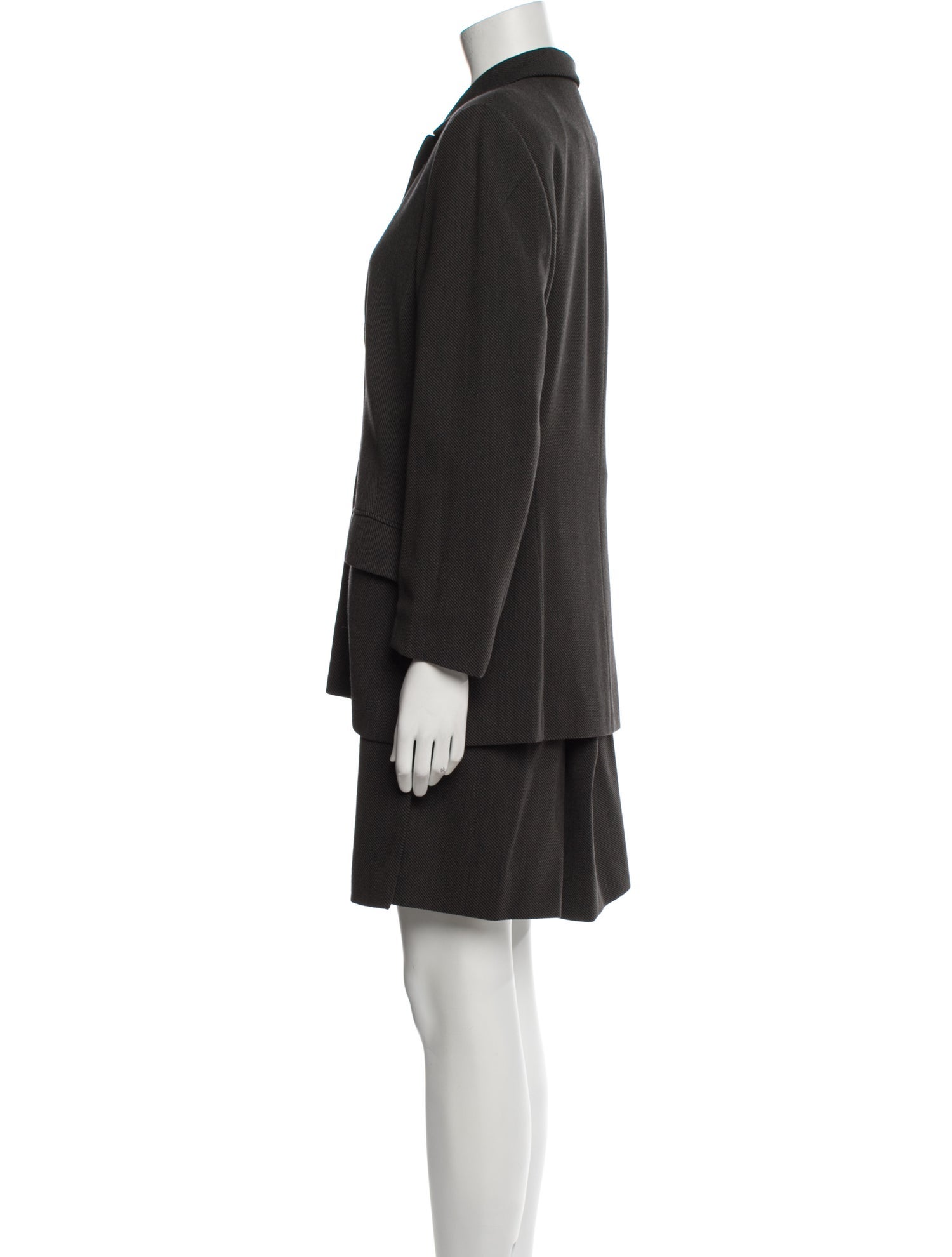 Luciano Barbera Wool Skirt Suit