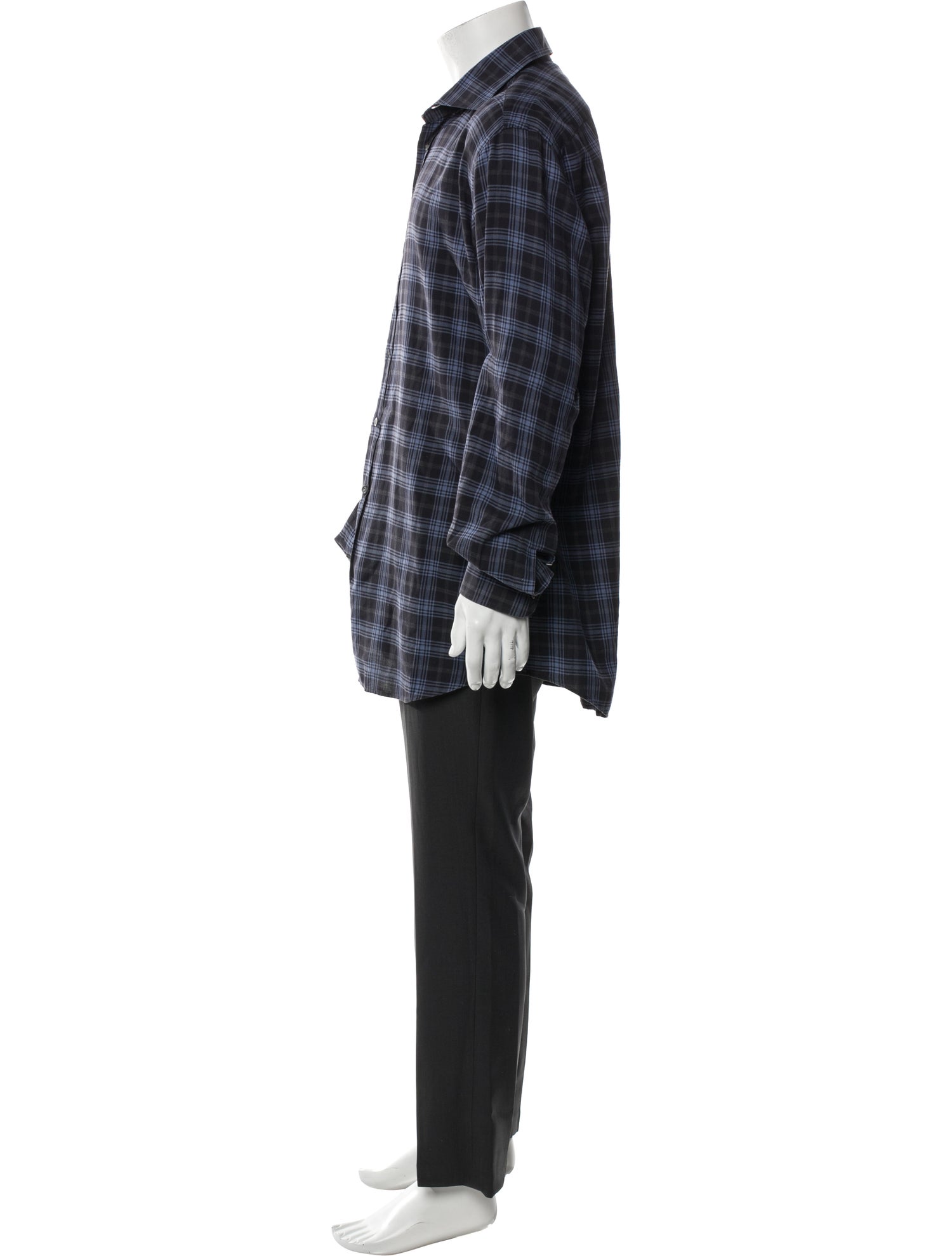 Luciano Barbera Plaid Print Long Sleeve Shirt